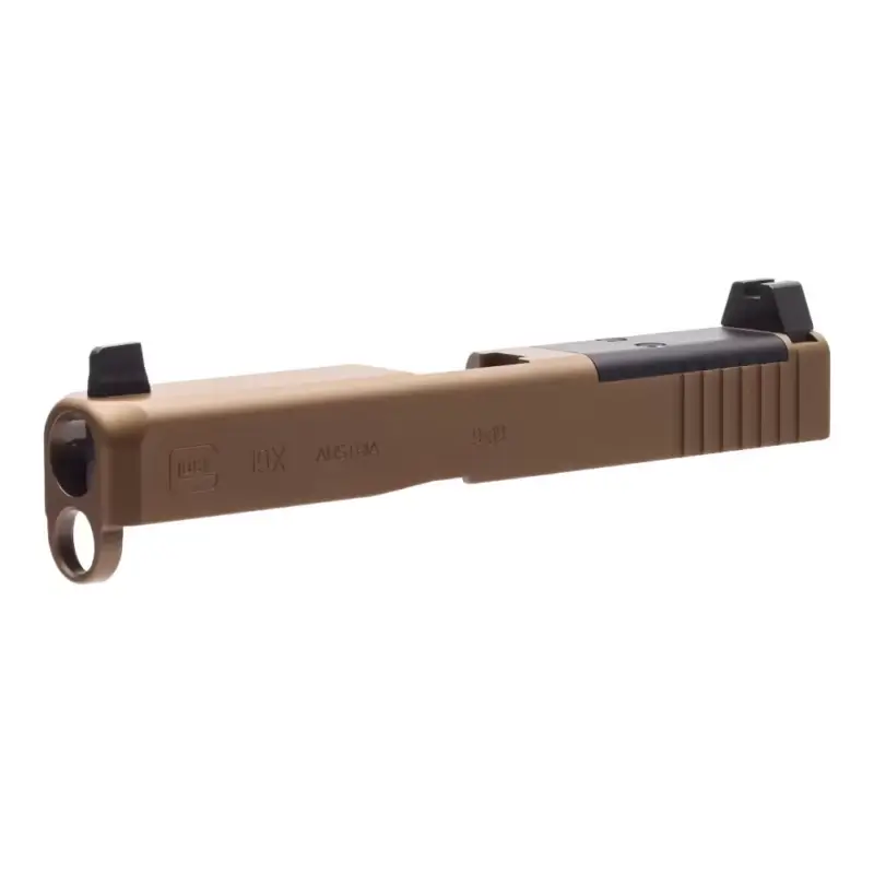 Glock 19X MOS OEM slide in coyote with optic cut and cover plate