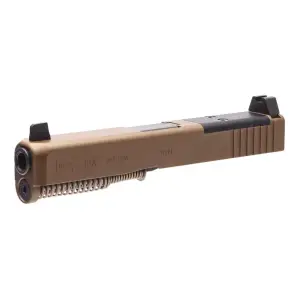 Glock 19X MOS OEM slide in coyote with optic cut and cover plate
